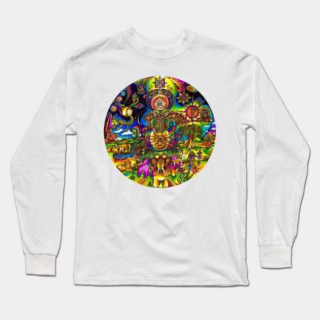 Lotus of Tibet Long Sleeve T-Shirt by ARTofDiNo